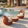 Aluminium Waterproof Garden Furniture Rattan Swivel Outdoor Sofa Chair Patio Set