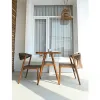 Aluminum Rope Outdoor Dining Chair and Table French Modern Wholesale Garden Furniture Hotel Rope Bistro Set