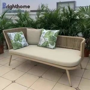 Bistro Patio Rope Weaving Aluminium Outdoor Furniture Garden Pool Chair Sun Loungers