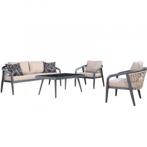 Bistro Rope Weaving Aluminium Waterproof Luxury Outdoor Furniture Sets Modern Garden Sofa Set