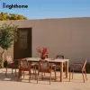Brighthome Aluminum Rope All Weather Patio Restaurant Dining Furniture Outdoor Garden Seating Set