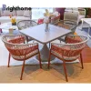 Brighthome Custom Aluminum Patio Furniture Garden Outdoor Dining Table and Chair Set