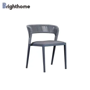 Brighthome Modern Nordic Aluminum Frame Patio Chairs Outdoor Woven Rope Garden Chairs