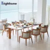 Brighthome New Aluminum Patio Dining Set Luxury Out Door Garden Furniture Restaurant Outdoor Tables and Chairs