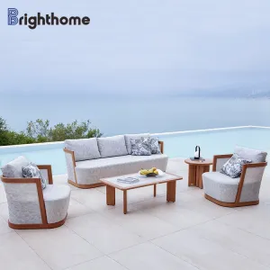 Brighthome New Design Modern Waterproof Out Door Furniture Luxury Outdoor Garden Aluminum Patio Sofa Set Furniture