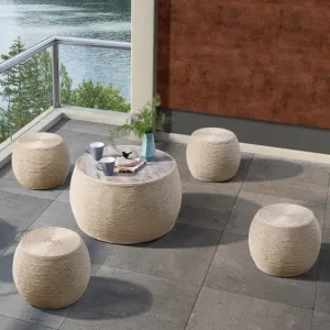 China Supplier Factory New Rattan Furniture Sets Rattan Stool Patio Outdoor Garden Chairs