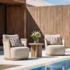 Custom Aluminum Balcony Courtyard Garden Pool Outside Sofa Set Outdoor Leisure Furniture