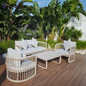 Custom Modern Aluminium Garden Outdoor Dining Chair Sofa Balcony Restaurant Furniture