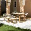 Custom Modern Contemporary Aluminum Patio Dining Set Bistro Garden Outdoor Furniture for General Use-for Living Room Hotel