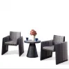 Custom Modern Wicker Garden Furniture Outdoor Rattan Dining Table and Chair Set Patio Dining Set