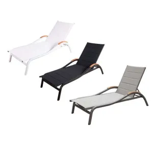 Custom Sunbed Outdoor Garden Furniture Modern Beach Sea Aluminum Commercial Pool Lounge Chair Sun Lounger