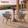Factory Price Aluminum Balcony Garden Hotel Furniture Restaurant Dining Seating Garden Outdoor Table Chair Set
