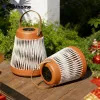 Factory Price Aluminum Rope Portable Led Patio Courtyard Home Decor Outdoor Solar Garden Floor Lamp