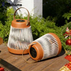 Factory Price Aluminum Rope Portable Led Patio Courtyard Home Decor Outdoor Solar Garden Floor Lamp