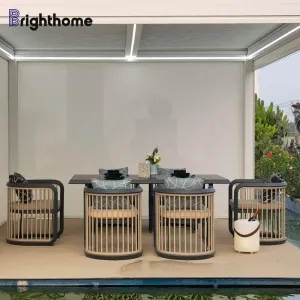 Factory Wholesale Waterproof Aluminum Garden Sofa Patio Outdoor Restaurant Furniture Sets with Cushion