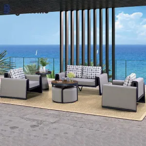 Fashionable Garden Sofas New Arrival Aluminum Luxury Modern Patio Furniture Garden Sofa Set