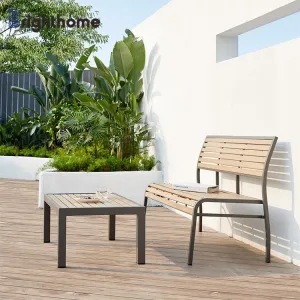 Garden Furniture Patio Waterproof Modern Plastic Wood Courtyard Park Bench
