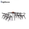 Garden Luxury Aluminum Table and 6 Seats Chair Courtyard Furniture Aluminium Exterior Outdoor Furniture Dining Set