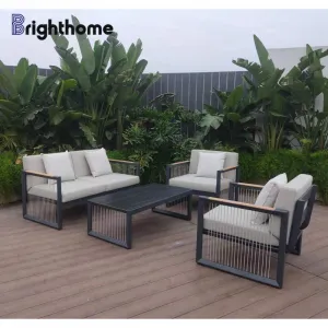 Waterproof Aluminium Garden Patio Villa Hotel Courtyard Outdoor Sofas Set