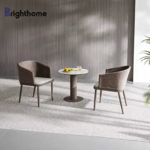 Luxury Aluminium Indoor Coffee Table Chairs Rope Terrace Garden Outdoor Furniture Dining Sets