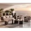 Luxury Comfortable Aluminium Patio Outdoor Furniture Garden Sectional Sofa Dining Set