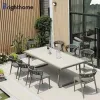 Luxury Modern Rope Weaving Garden Patio Furniture Set Restaurant Outdoor Tables and Chairs