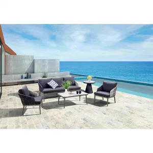 Luxury Patio Furniture Aluminum Frame Combination Courtyard Garden Leisure Rattan Outdoor Sofa