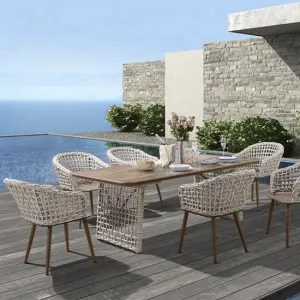 Modern Aluminium PE Rattan Creative Garden Furniture Outdoor Chair and Table Set
