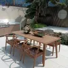 Modern Aluminum Patio Dining Set Luxury Waterproof Outdoor Furniture for Restaurant Hotel Courtyard Apartment-for Door Garden