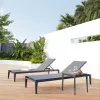 Modern Design Aluminum Sun Loungers Garden Outdoor Fabric Sun Lounger for Hotel
