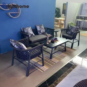 Modern Design Out Door Furniture Luxury Aluminum Garden Rattan Patio Furniture Outdoor Sofa