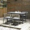 Modern Design Rope Luxury Aluminum Restaurant Outdoor Patio Table and Chair Set Garden Furniture