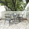 Modern Waterproof Luxury Outdoor Dining Set Patio Table Chair for Restaurant Bistro Furniture for Living Room Hotel or Park