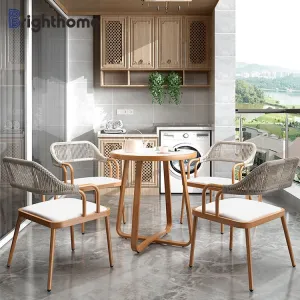 Modern Waterproof Metal Outdoor Furniture Set Restaurant Tables and Chairs for Resort Hotel and Park for Dining Leisure