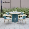Modern Waterproof Patio Furniture Luxury Restaurant Hotel Dining Table and Chair Set Garden Outdoor Furniture Set