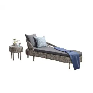 New Design Hotel Outdoor Beach Leisure Sunlounger Pe Rattan Wicker Sofa Daybed
