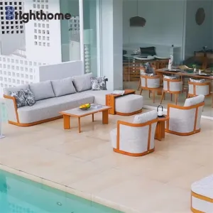 New Design Waterproof Garden Outdoor Furniture Outside Sofa Luxury Modern Patio Furniture Set Sofa