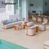 New Waterproof Out Door Furniture Aluminum Frame Sofa Hotel Outdoor Furniture Modern Design Garden Sofa Set
