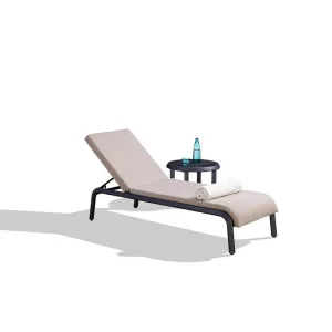 Outdoor Backyard Garden Patio Furniture White Pool Beach Lounge Chair Aluminum Sun Lounger