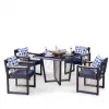 Outdoor Modern Design Rope Weaving Waterproof Luxury Patio Garden Furniture Dining Set
