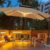 Outdoor Umbrella Garden Parasol Restaurant Beach Sunshade Used Patio Umbrellas with LED Light