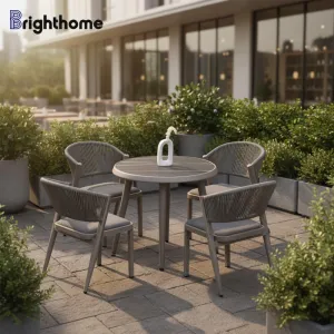 Patio Modern Luxury Style Aluminum Casting Garden Furniture Outdoor Restaurant Tables and Chairs