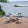 Patio Olifen Rope Waterproof Outdoor Restaurant Tables and Chairs Rope Garden Furniture Dining Set for Garden