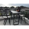 Terrace Whole Aluminium Frame Luxury Style Outdoor Furniture bar Stool Sets Waterproof bar Table and Chair Set