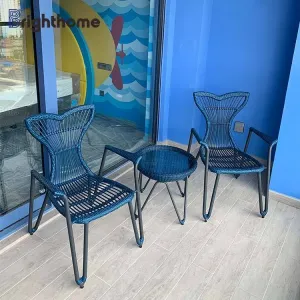 Unique Design Aluminum Patio Bistro Terrace Garden Furniture Outdoor Chair Set