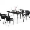 Waterproof Aluminium Modern Luxury Garden Rattan Dining Furniture Outdoor Table and Chair