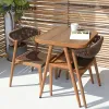 Waterproof Modern Patio Conversation Bistro Garden Furniture Cafe Chair Table Set for 2 Coffee Bistro Table and Chair Sets