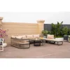 Waterproof Modern Terrace Furniture Aluminum Luxury L Shape Garden Patio Hotel Sectional Outdoor Sofa Set