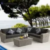 Waterproof Patio Furniture Couch Garden Sofa Wicker Outdoor Furniture Sets Outdoor Corner Sofa Set Garden Furniture