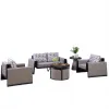 Wholesale Aluminum Waterproof Fabric Outdoor Wicker Chair Sofa Garden Outdoor Courtyard